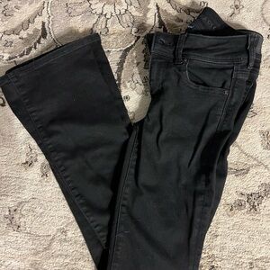 American Eagle Black Flare Next Level Stretch Jeans Size 0 Regular